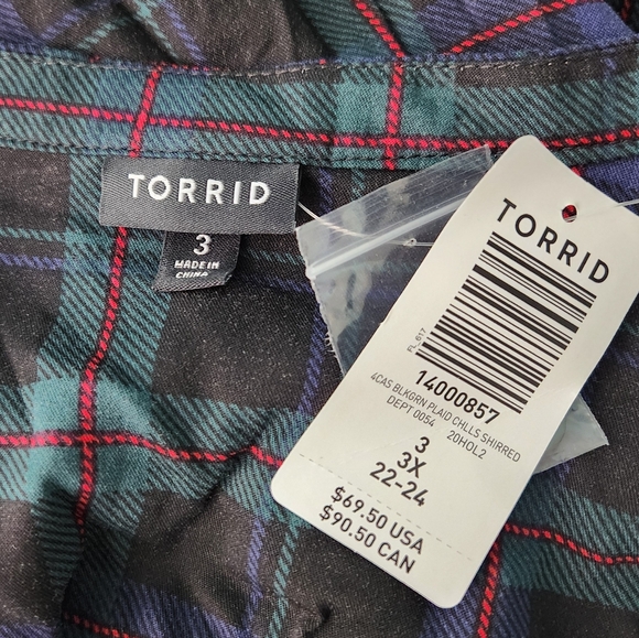 Torrid Challis Plaid Dress - Picture 6 of 7